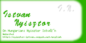 istvan nyisztor business card